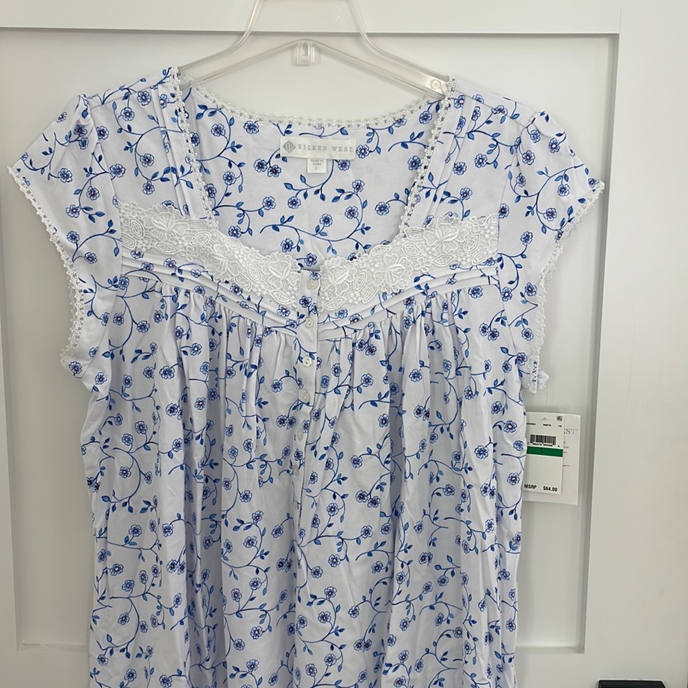 BNWT!  Eileen West jersey, waltz length gown-Sz L